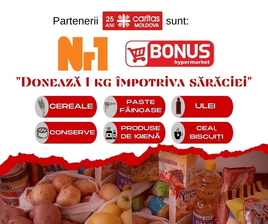 Campania "Donează 1 kg împotriva sărăciei"